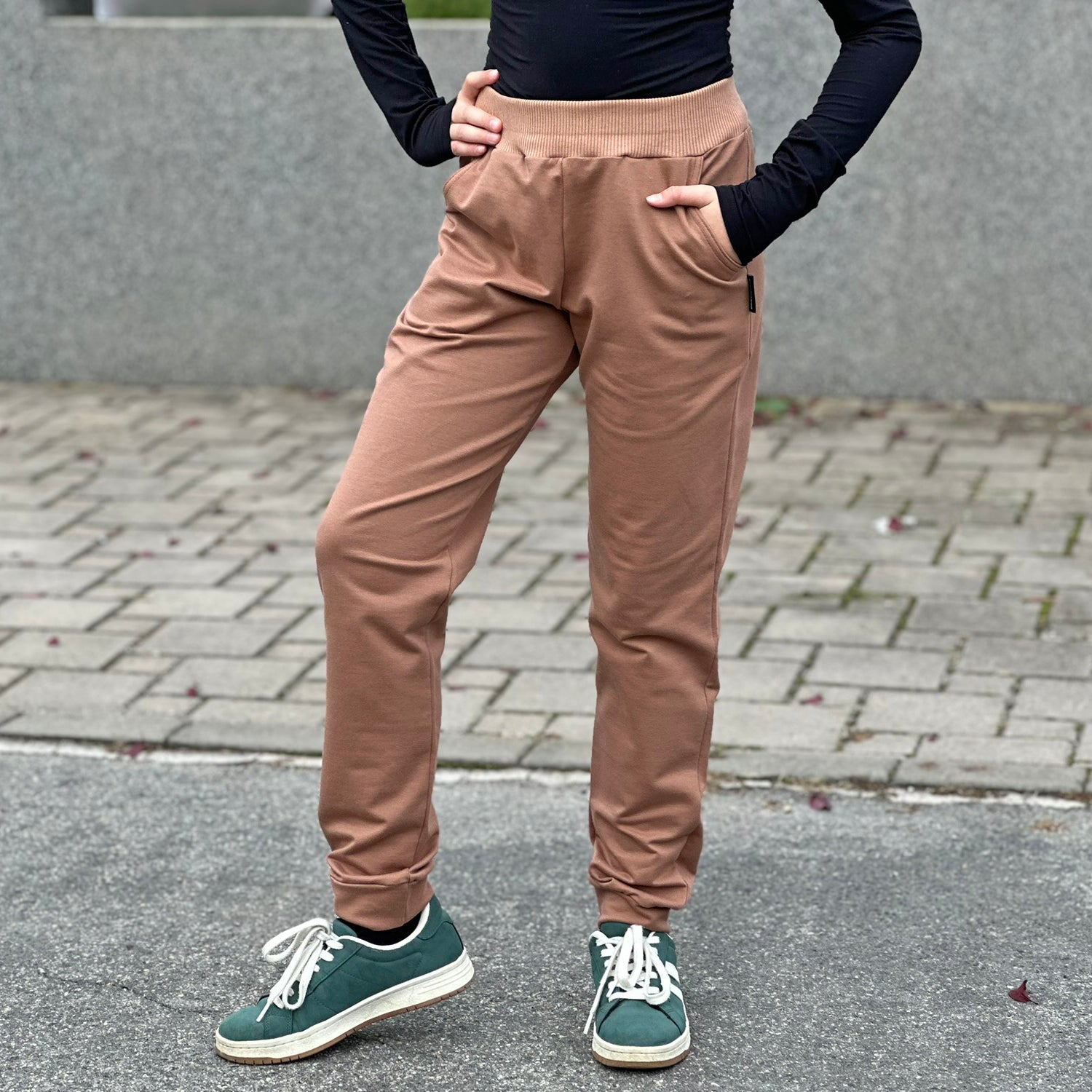 Tepláky Walk světle hnědé