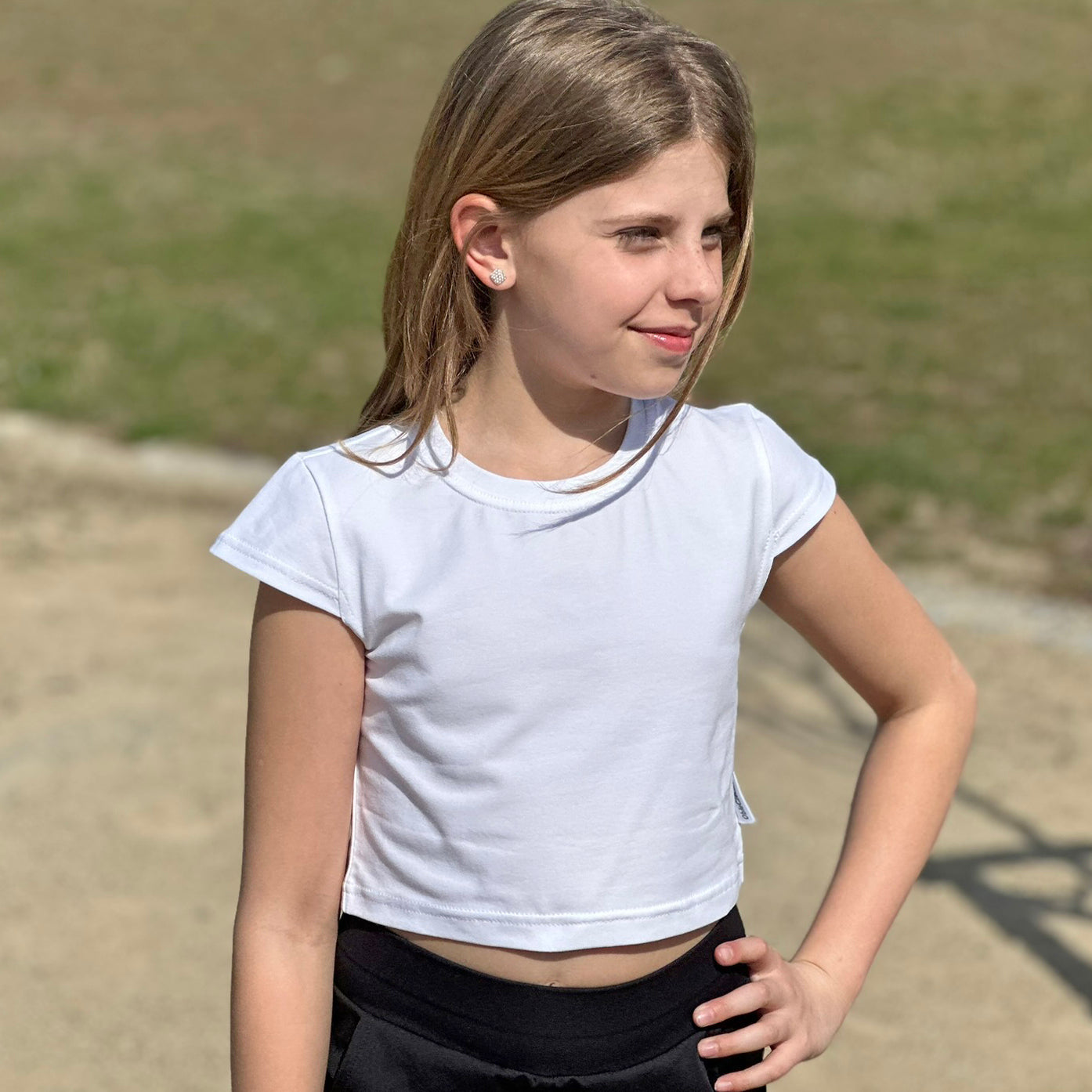 Crop top bílý