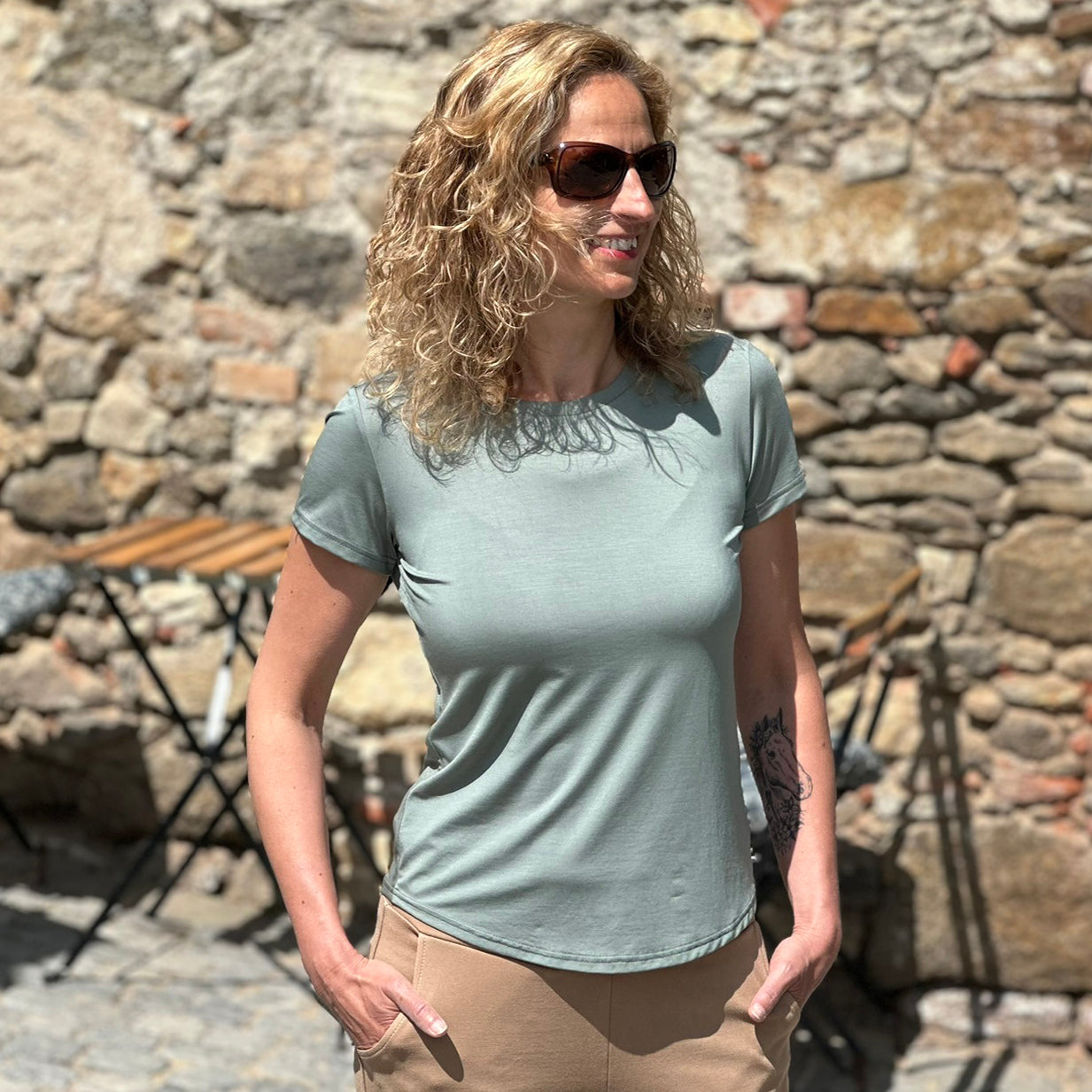 Tričko Zoe dusty green
