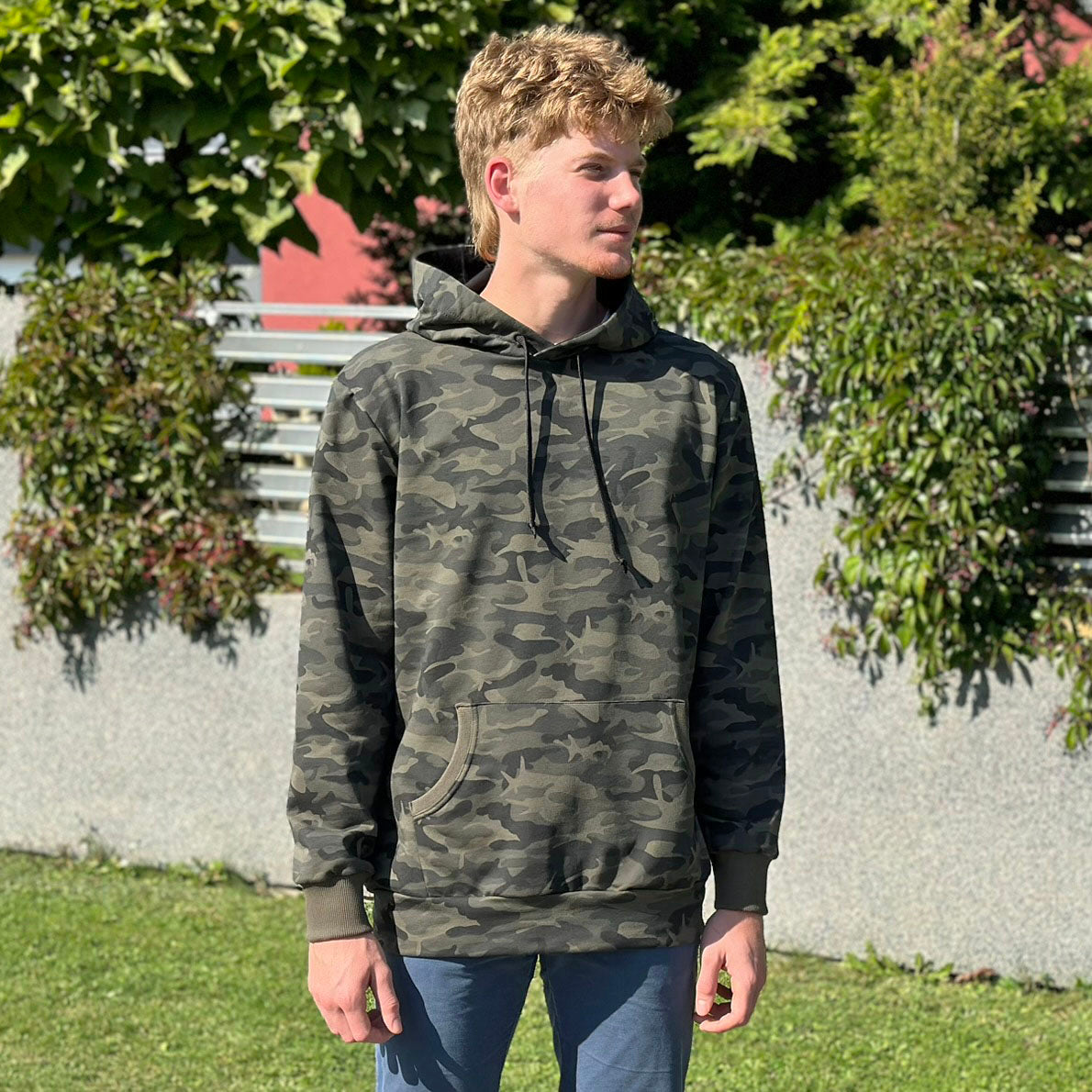 Pánská mikina přes hlavu s kapucí