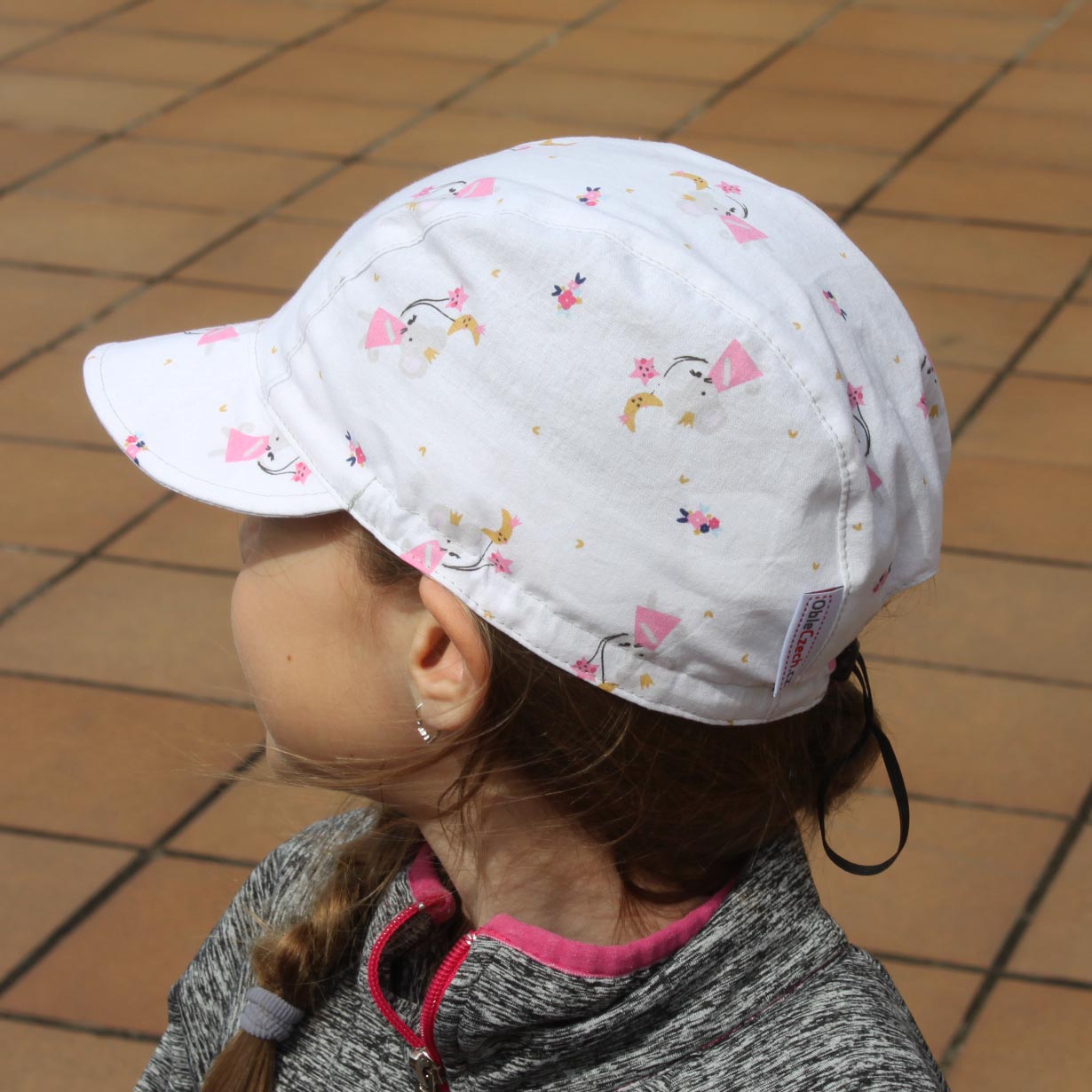 Kšiltovka bílá myška princezna