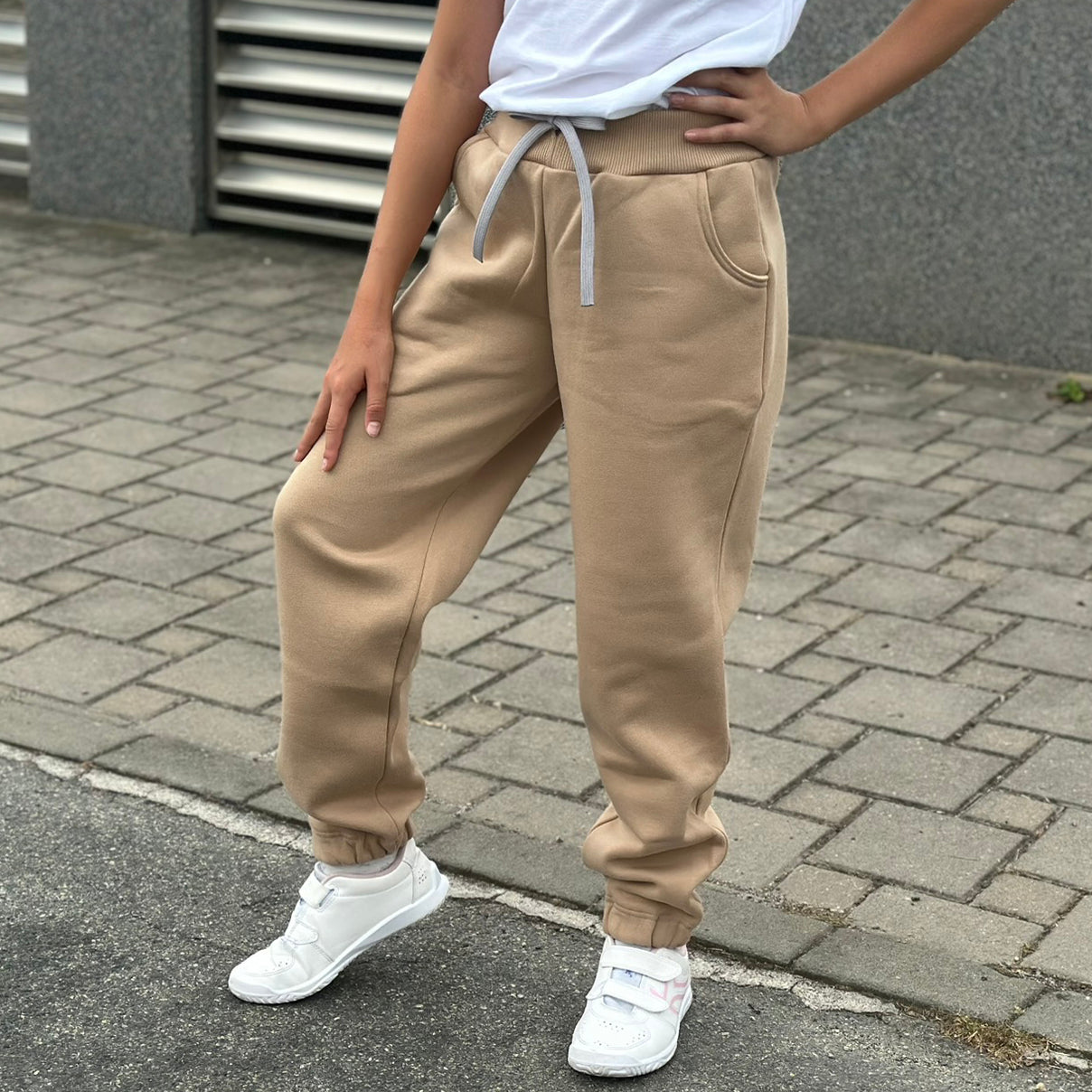 Tepláky Madison béžové