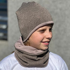 Zimní nákrčník taupe melír Bára