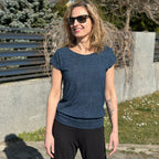 Tričko Easy tmavě modré denim