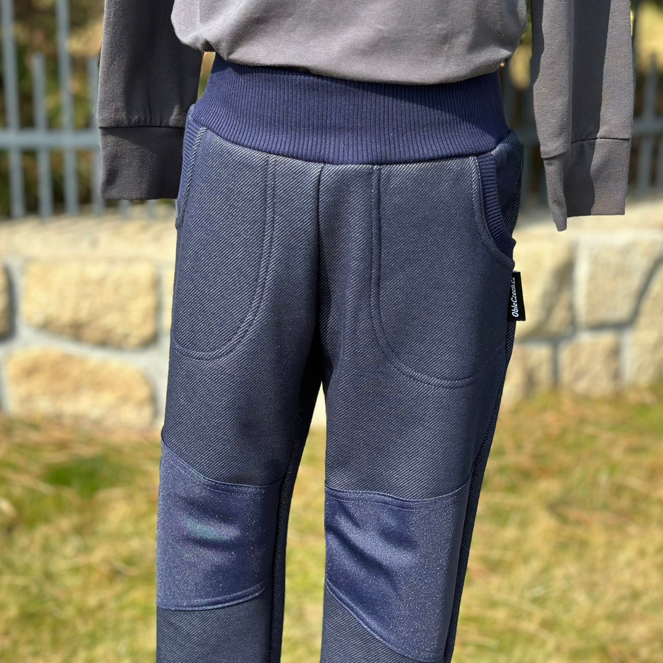 Tepláky zimní warmkeeper tmavě modré denim