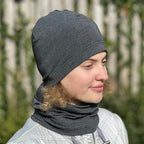 Jaro/podzim čepice z TEPLÁKOVINY