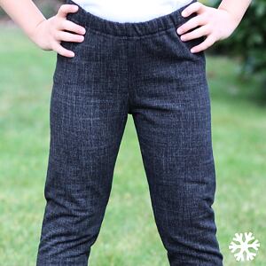 Zimní legíny denim černé