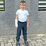 Chlapecké tepláky tmavě modrý denim ObleCzech